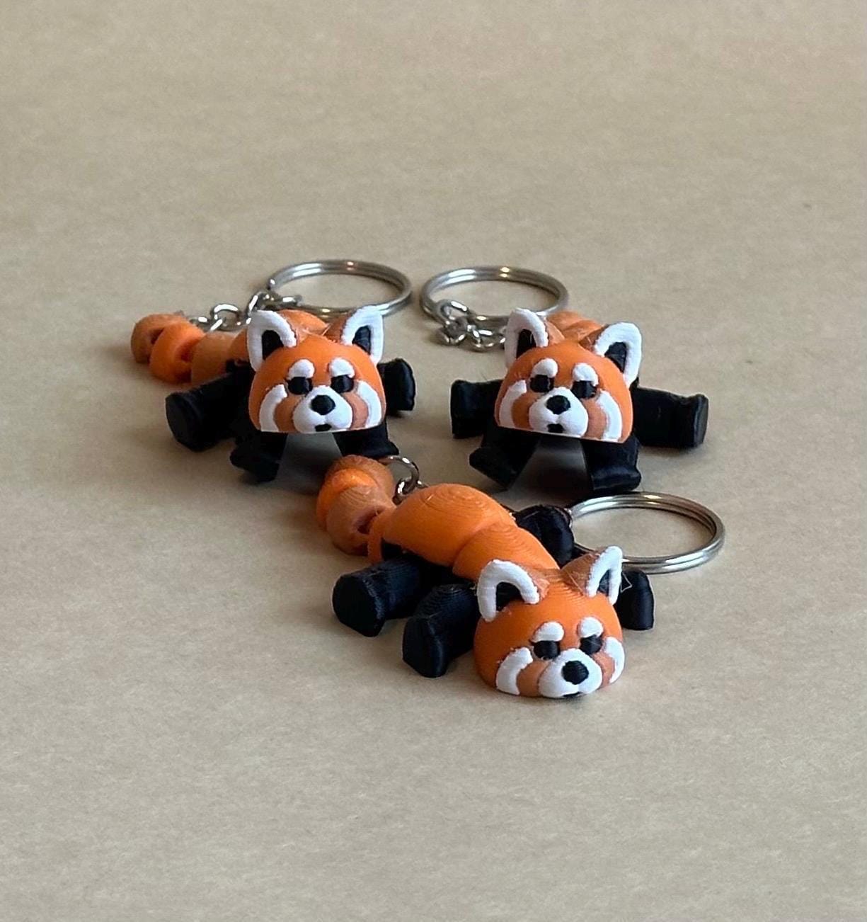 Raucous Red Panda - Articulated Flexi moving keychain