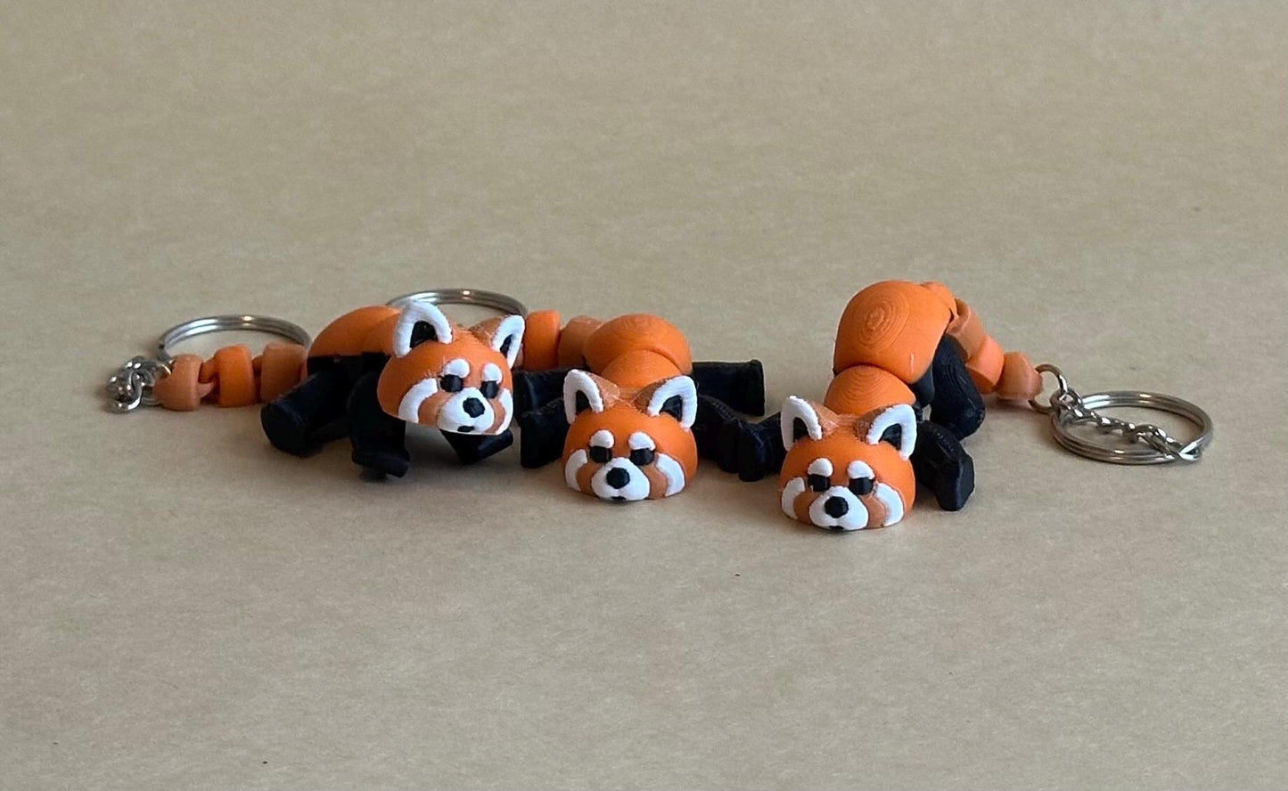 Raucous Red Panda - Articulated Flexi moving keychain