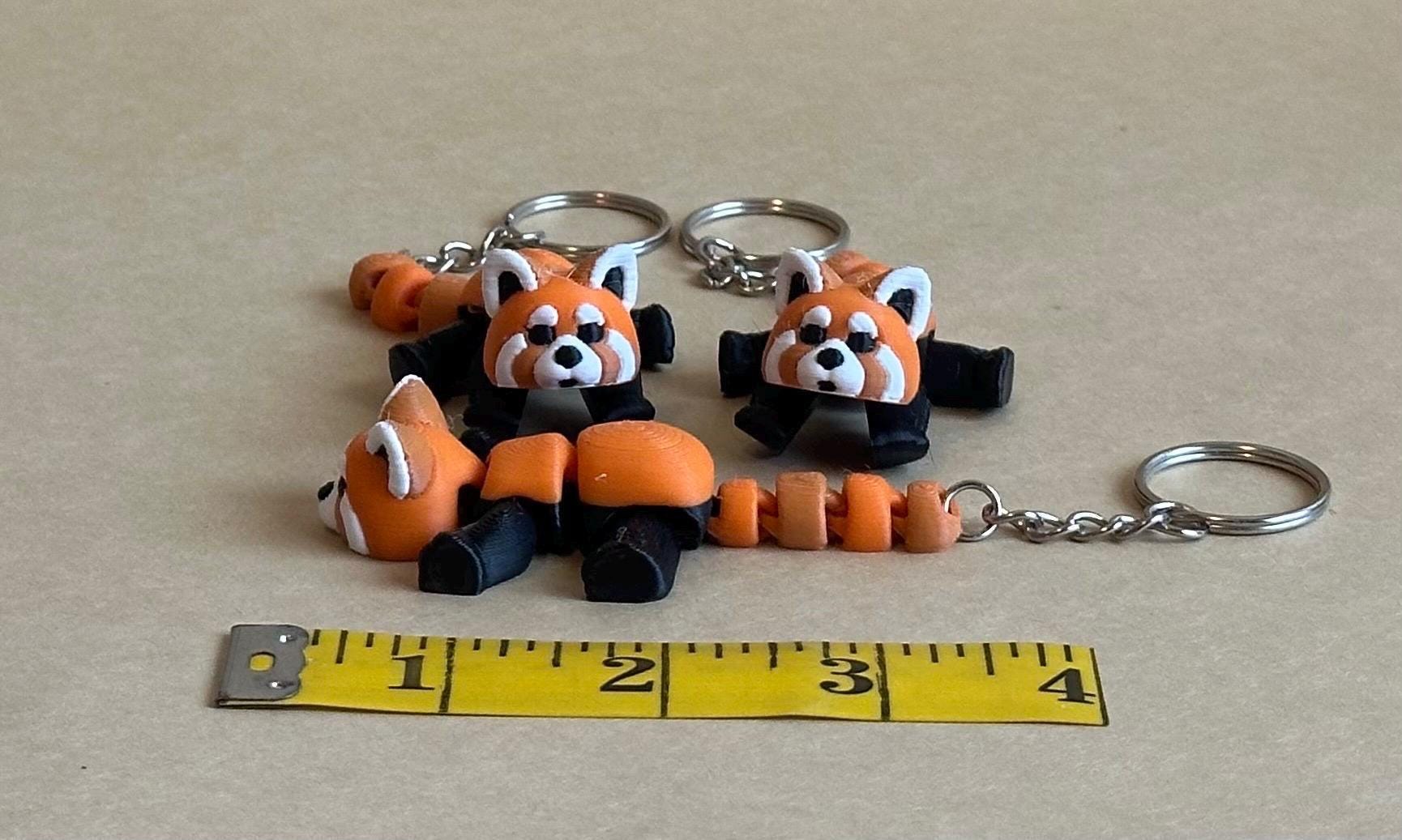 Raucous Red Panda - Articulated Flexi moving keychain