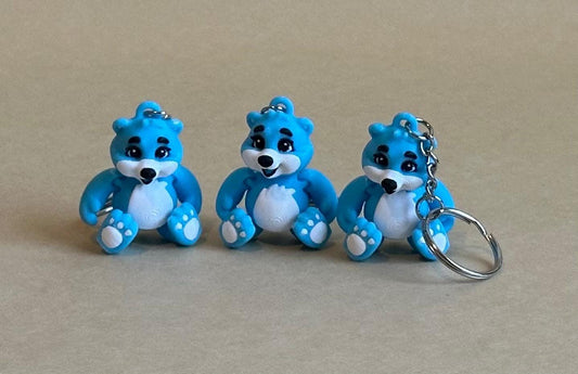 Blue Bear Articulated Flexi Keychain