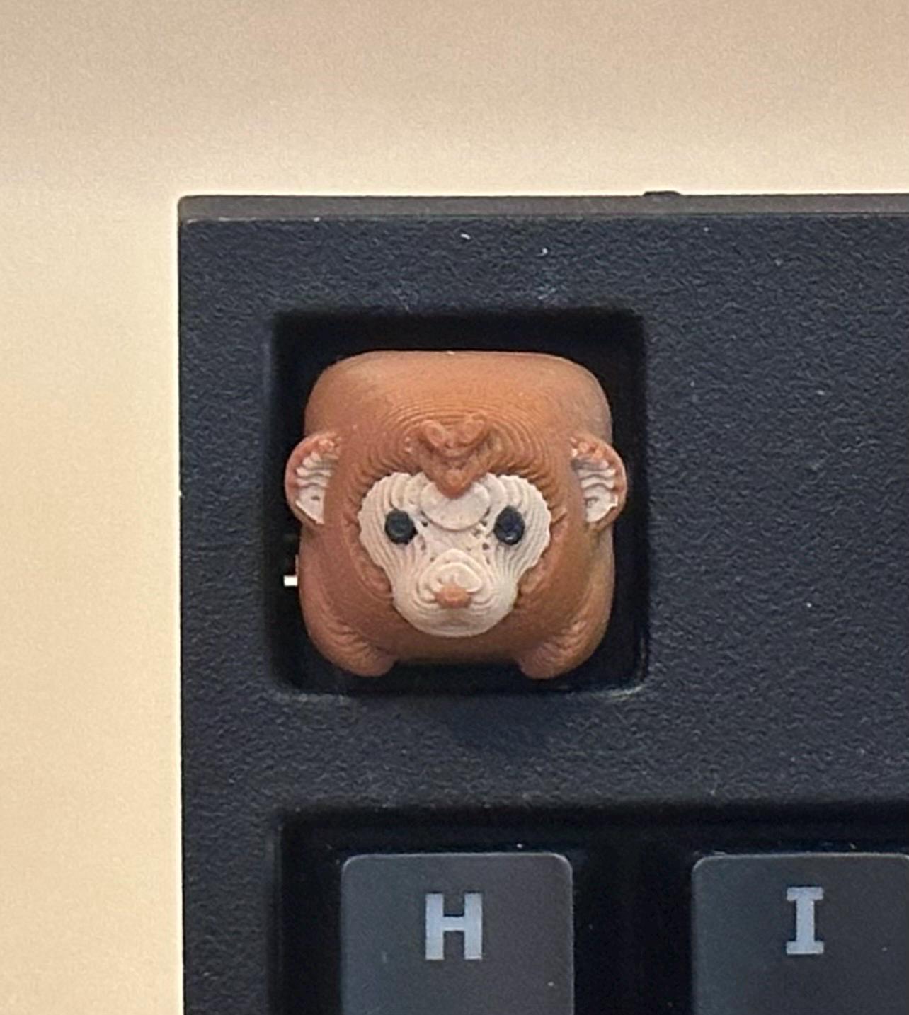 Monkey - Artisan Mechanical Keyboard Keycap - Cherry MX Switch