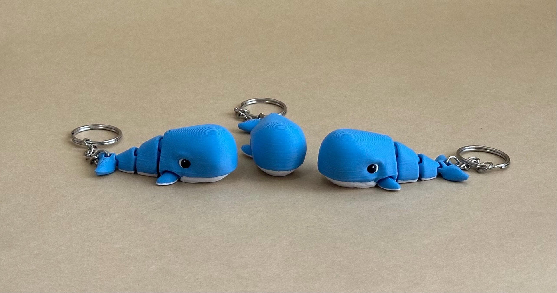 Wiggly Whale - Articulated Flexi Keychain