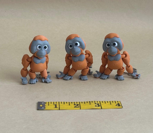 Optimistic Orangutan - Articulated Flexi Keychain