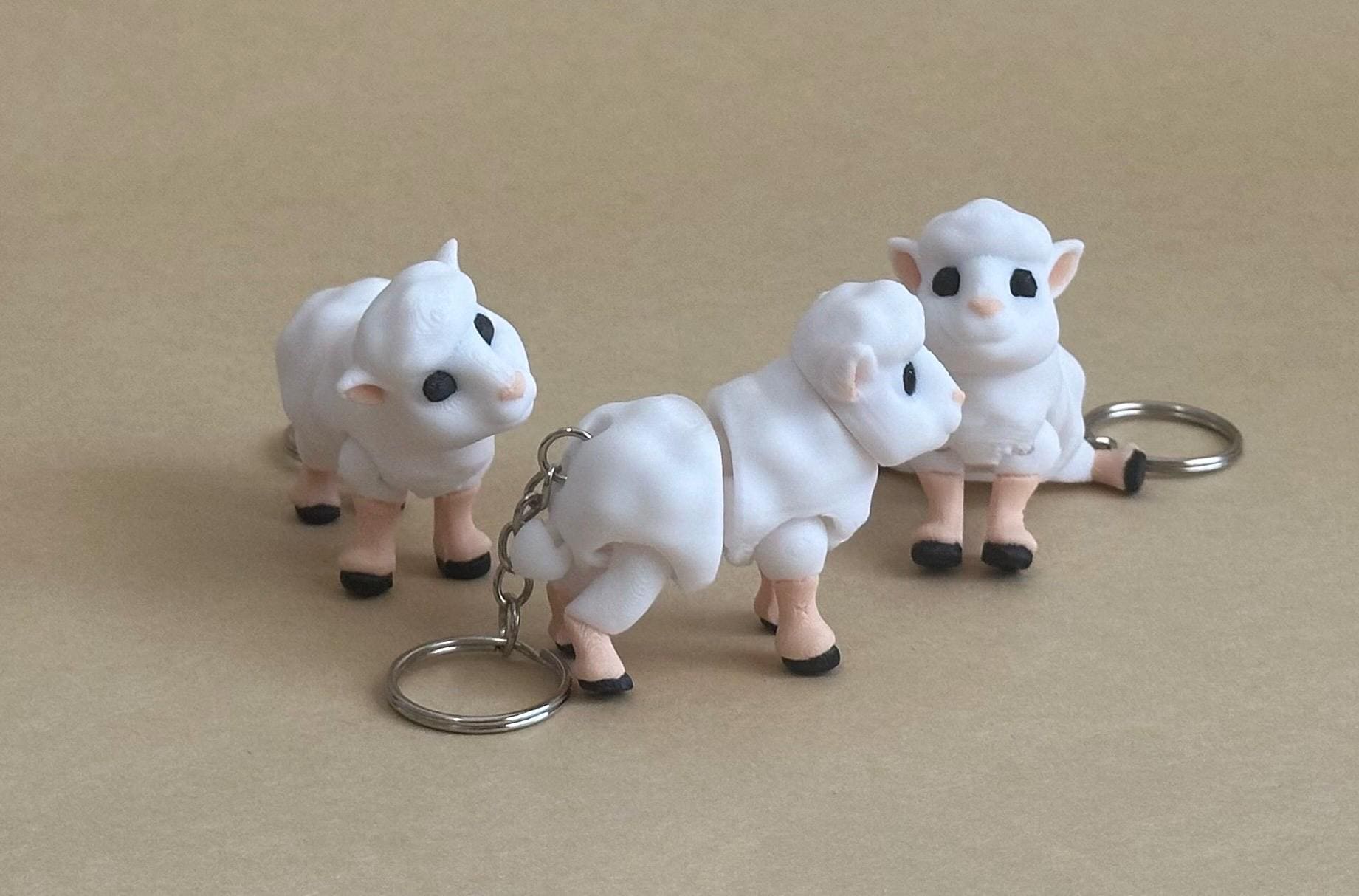 Shy Sheep - Articulated Flexi Keychain