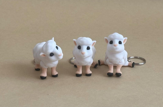 Shy Sheep - Articulated Flexi Keychain