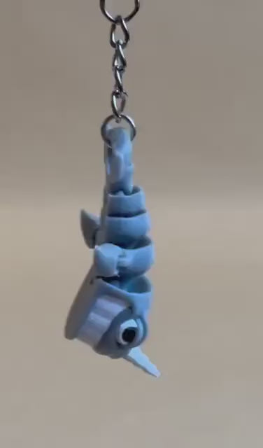 Narwhal Articulated Flexi Keychain