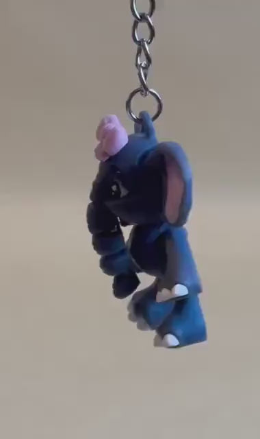 Girl Elephant Articulated Flexi Keychain