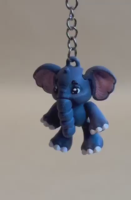 Boy Elephant Articulated Flexi Keychain