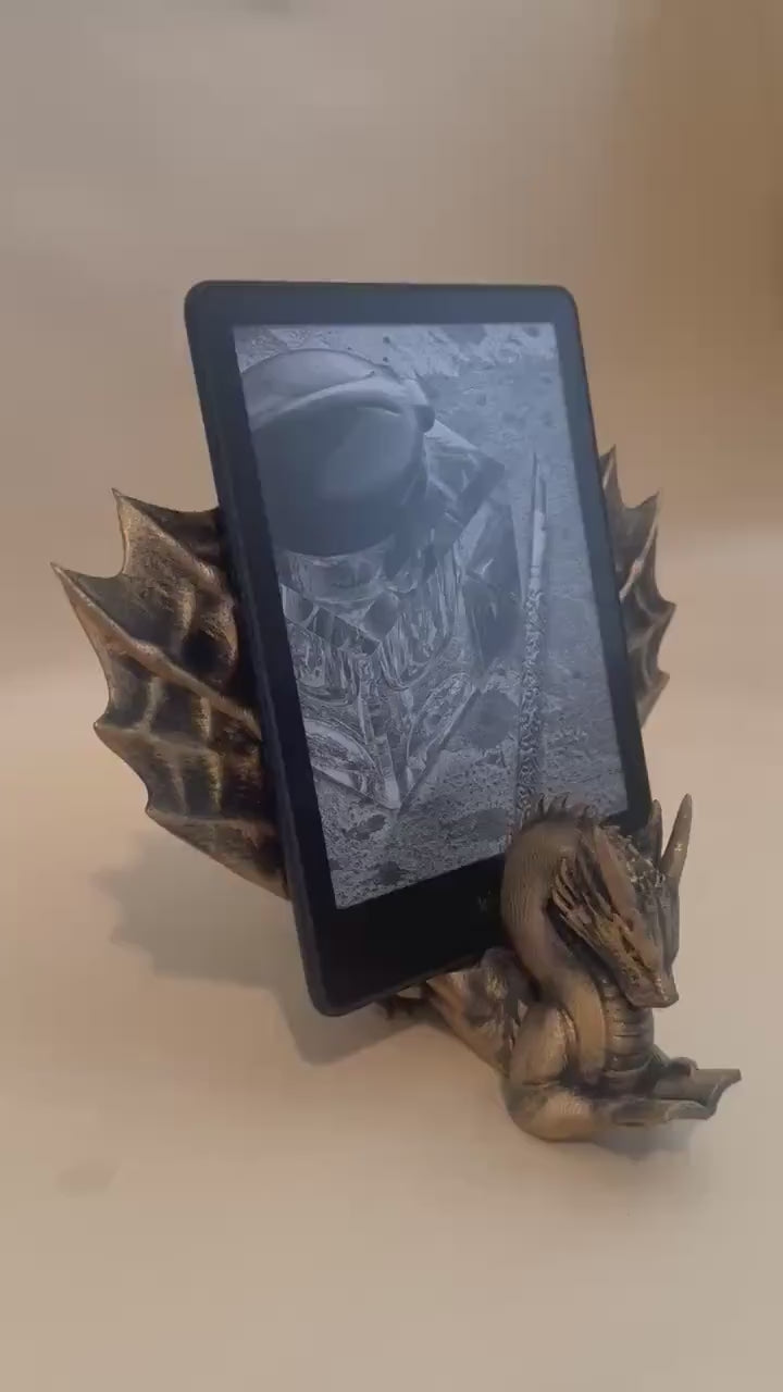 Book Wyrm 3D Dragon Kindle Stand Holder Display