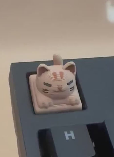 Brown cat - Artisan Mechanical Keyboard Keycap - Cherry MX Switch