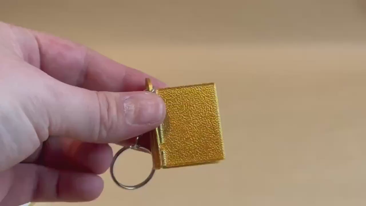mini Book Storage Hideaway Keychain