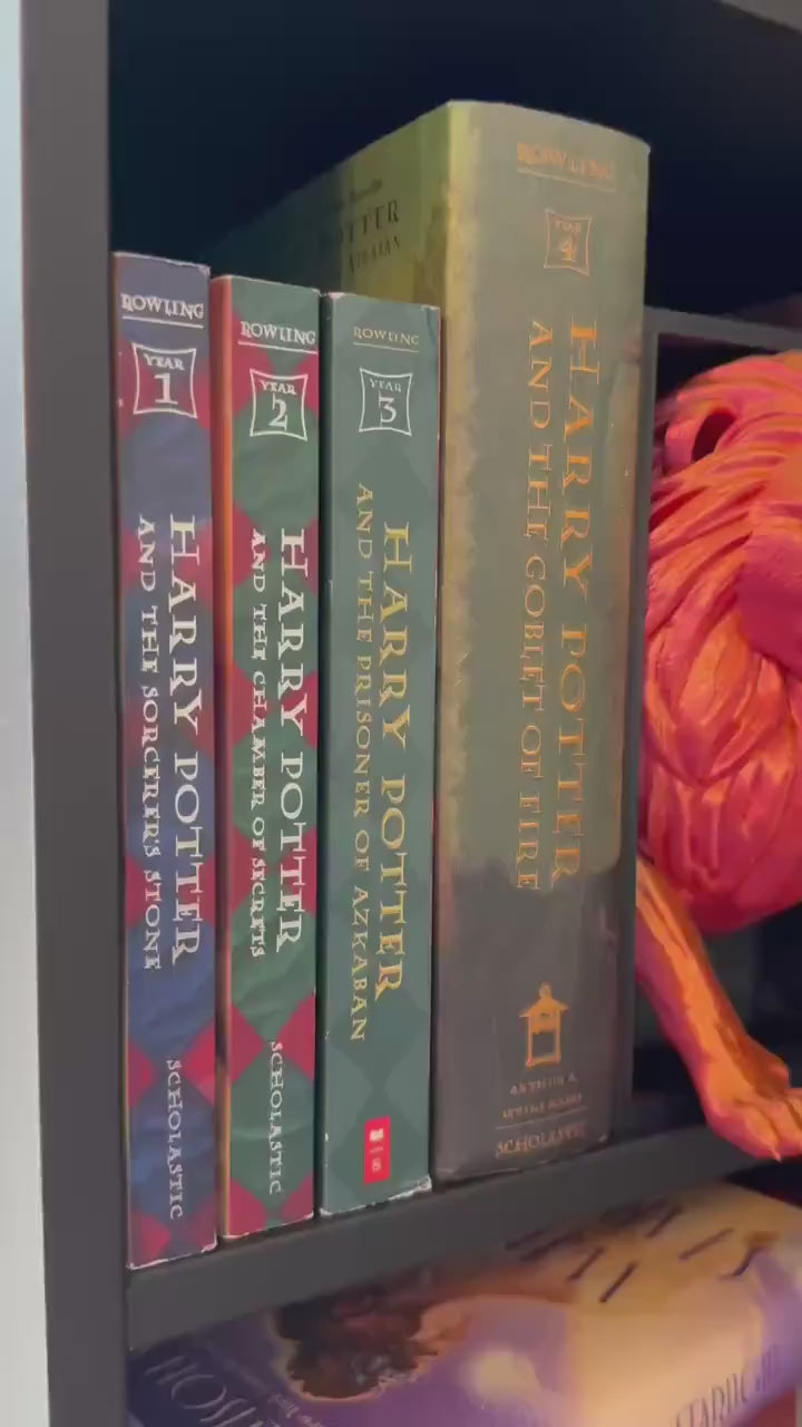 Red Gold Lion Gryffindor house inspired 3D Book Nook
