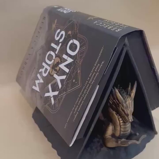 Winged Reading Dragon 3D Gold Book Stand Holder Display Page Keeper