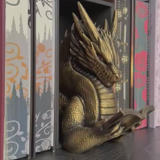 Dragon Reading 3D Book Nook