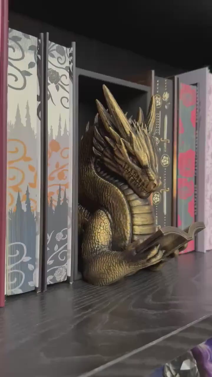 Dragon Reading 3D Book Nook