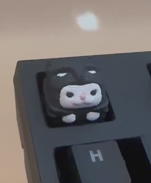 Batman Cat - Artisan Mechanical Keyboard Keycap - Cherry MX Switch